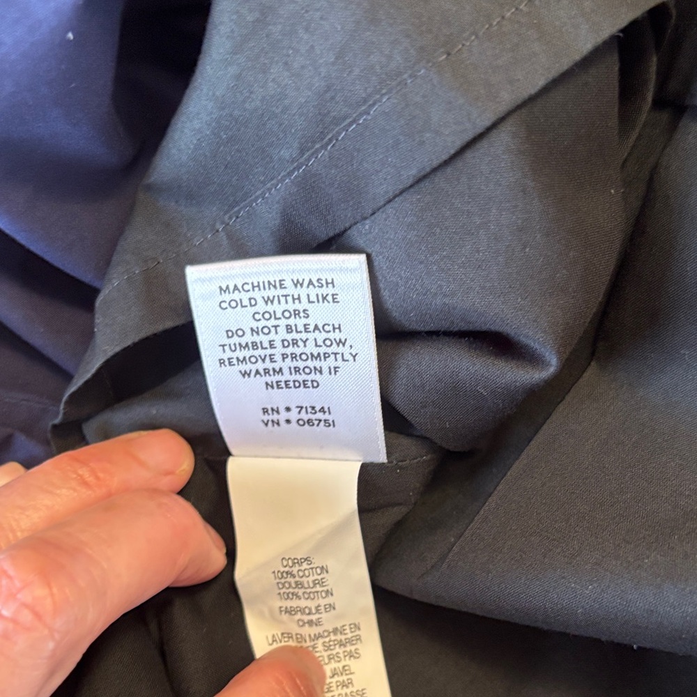 LL BEAN signature Navy blue boat neck Sleeveless Dress pockets sash New NWOT - Picture 13 of 14